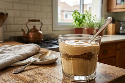 El cremoso de café es ideal para los días de calor o para cuando no querés encender el horno