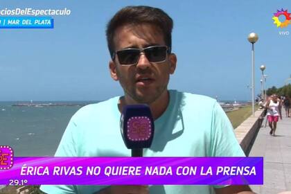 El cronista de Socios del Espectáculo, Santiago Riva Roy, aseguró que los asistentes de Érica Rivas se burlaron de él