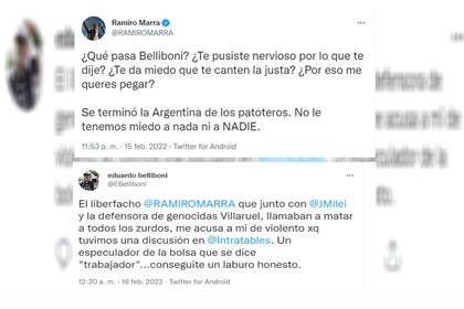 El cruce continuó en Twitter (Captura Twitter)