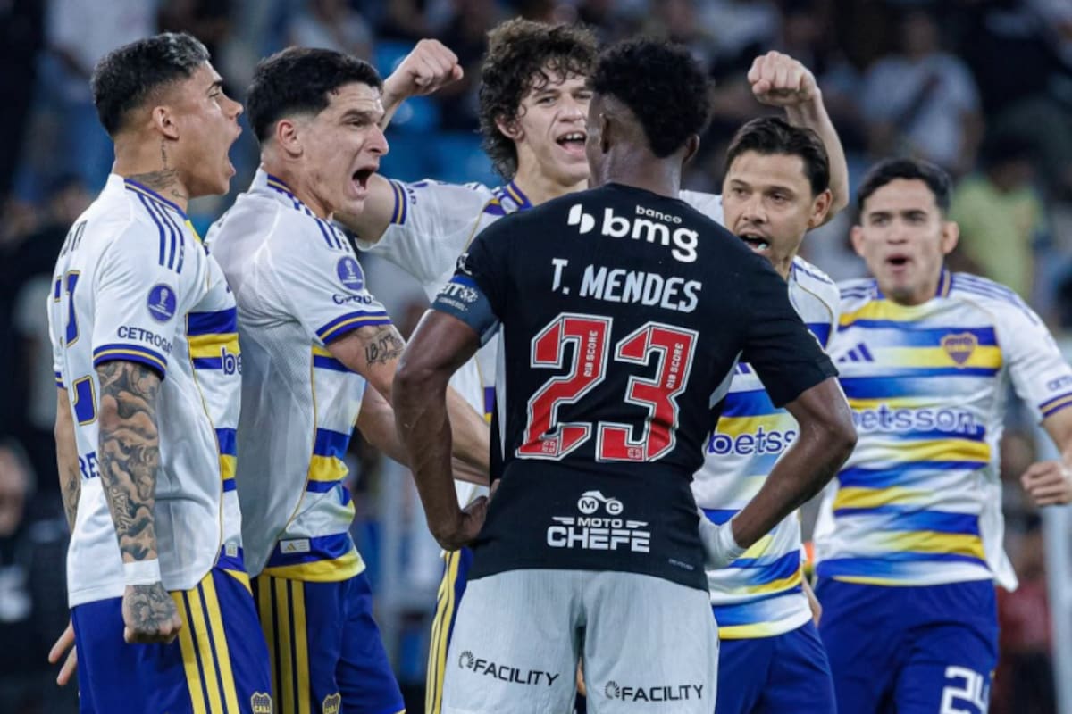 El cruce de jugadores de Boca con un futbolista de Vasco da Gama