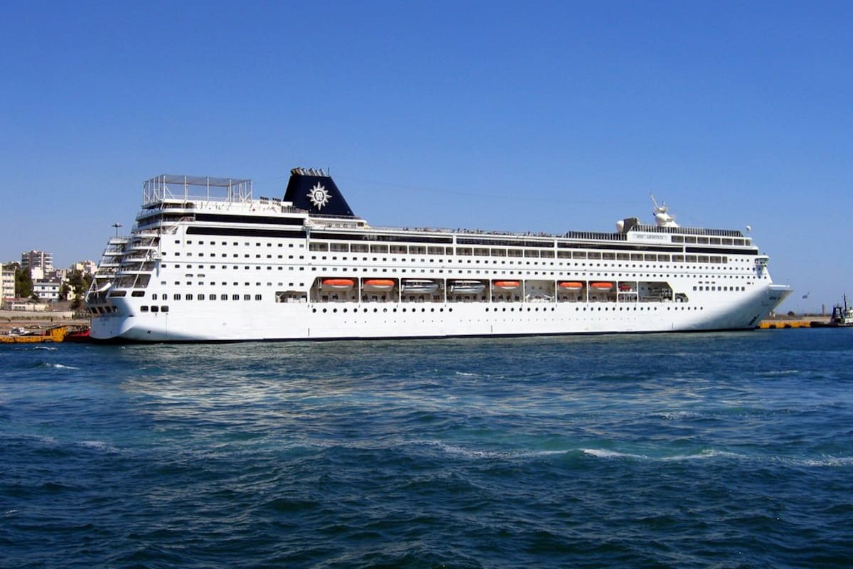 El crucero de la compañía MSC en donde encontraron a pasajeros sin documentación.