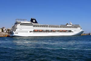 El crucero de la compañía MSC en donde encontraron a pasajeros sin documentación.