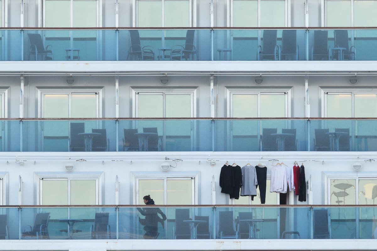 El crucero Diamond Princess en cuarentena