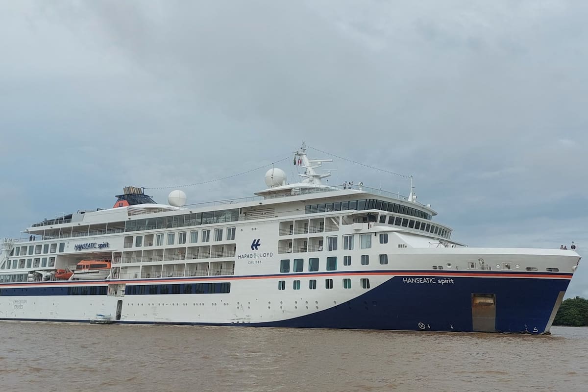 El crucero pasó por el Río Amazonas (Captura Twitter)