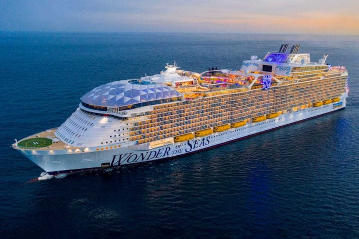 El crucero Wonder of the Seas ya se encuentra en Fort Lauderdale para su viaje inaugural; es el navío de pasajeros más grande del mundo