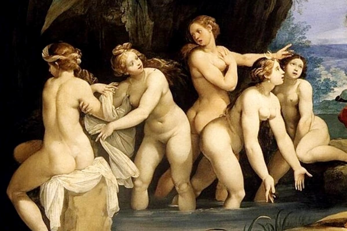 El cuadro de Giuseppe Cesari fue mostrado a los alumnos de primer año de secundaria