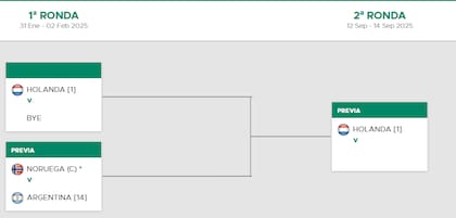 El cuadro de la selección argentina en la Copa Davis 2025