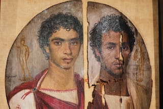 Egipto exhibe versión restaurada de famoso cuadro “Tondo de los Dos Hermanos”