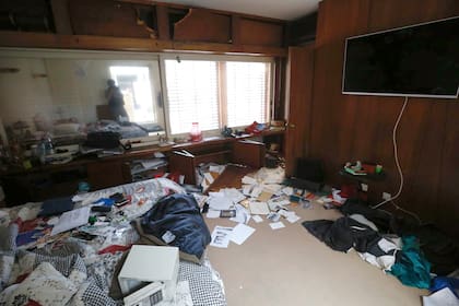 El cuarto principal después del robo