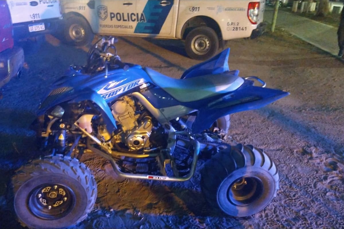 El cuatriciclo secuestrado en la zona de La Frontera