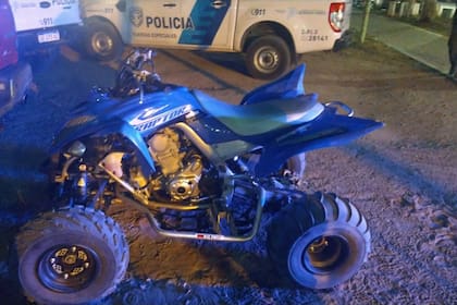El cuatriciclo secuestrado en la zona de La Frontera