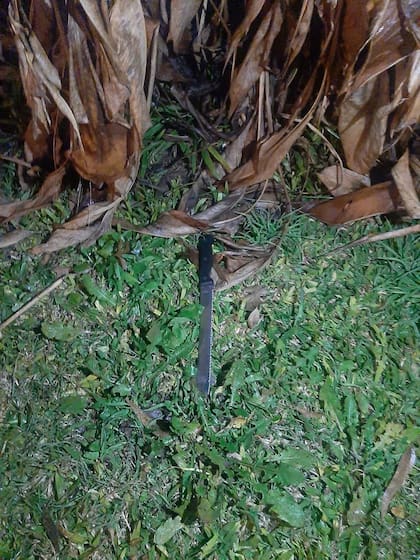 El cuchillo con el que Chano amenazó a los efectivos