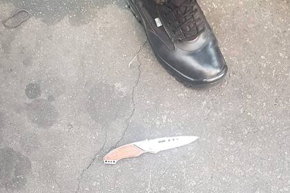 El cuchillo usado en el ataque