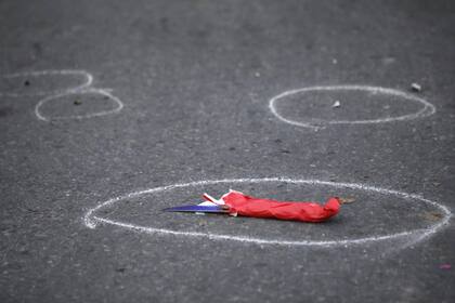 El cuchillo utilizado en el asesinato del inspector Juan Pablo Roldán