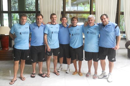 El cuerpo técnico de la selección argentina de voleibol