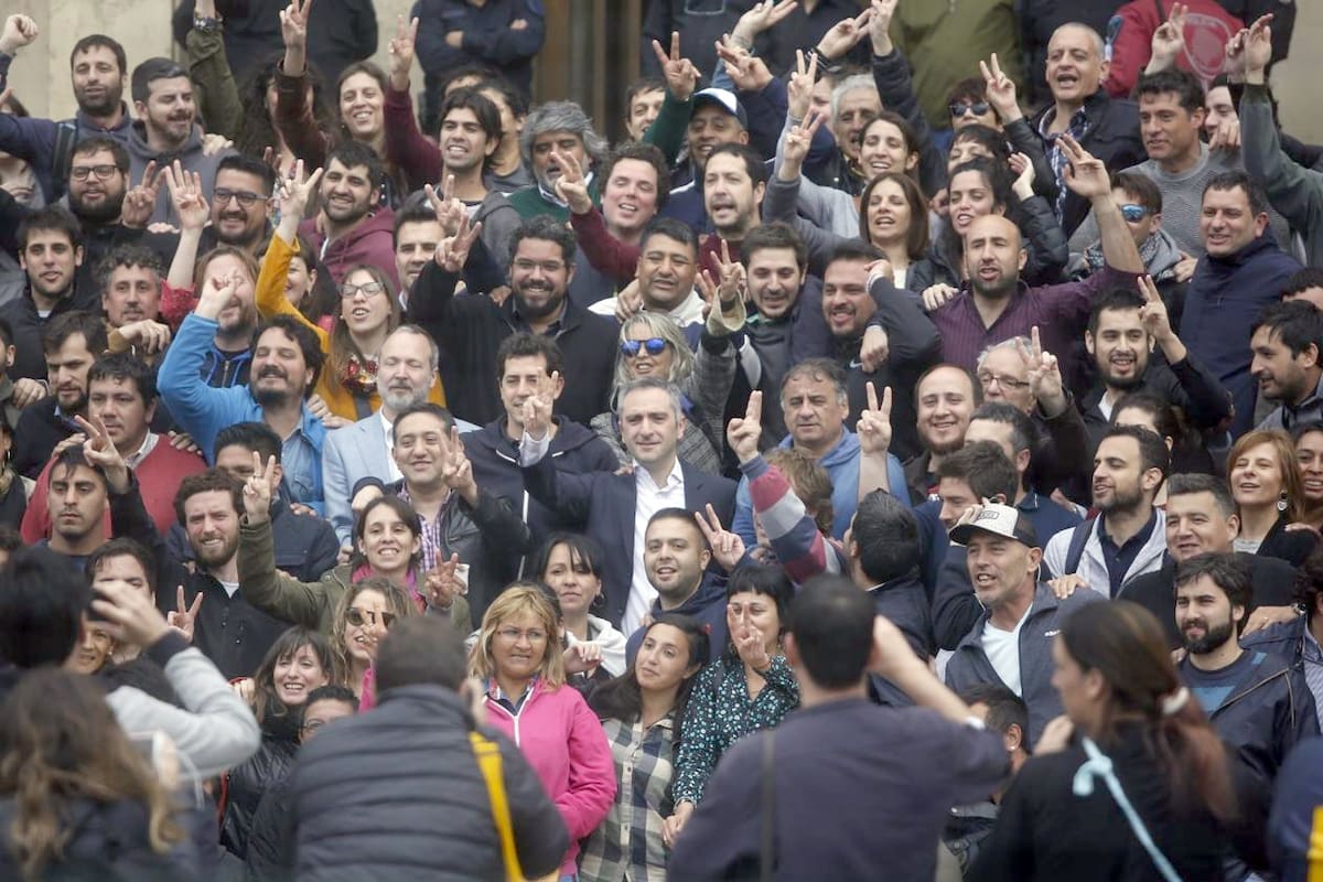 El Cuervo Andrés Larroque al salir de los tribunales de Comodoro Py