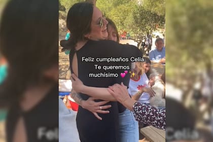 El cumpleaños terminó con abrazos y alegría (Captura video)