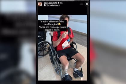 El cuñado de Galdolfo terminó en el hospital de Doha (Foto: Instagram @agus.gandolfo)