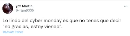 El CyberMonday le queda cómodo a algunos clientes acostumbrados a lo analógico