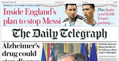 El Daily Telegraph anunció "El plan de Inglaterra para frenar a Messi"