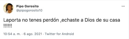 El dardo de Gorosito a Joan Laporta
