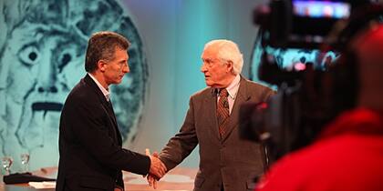 El debate que no pudo ser entre Pino Solanas, Mauricio Macri y , el ausente; Daniel Filmus