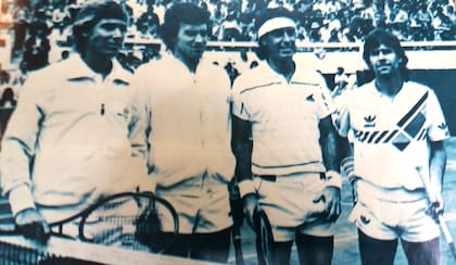 El debut de Frana en la Copa Davis, en Chile, junto con Christian Miniussi, en 1986, enfrentando a Hans Gildemeister y a Ricardo Acuña