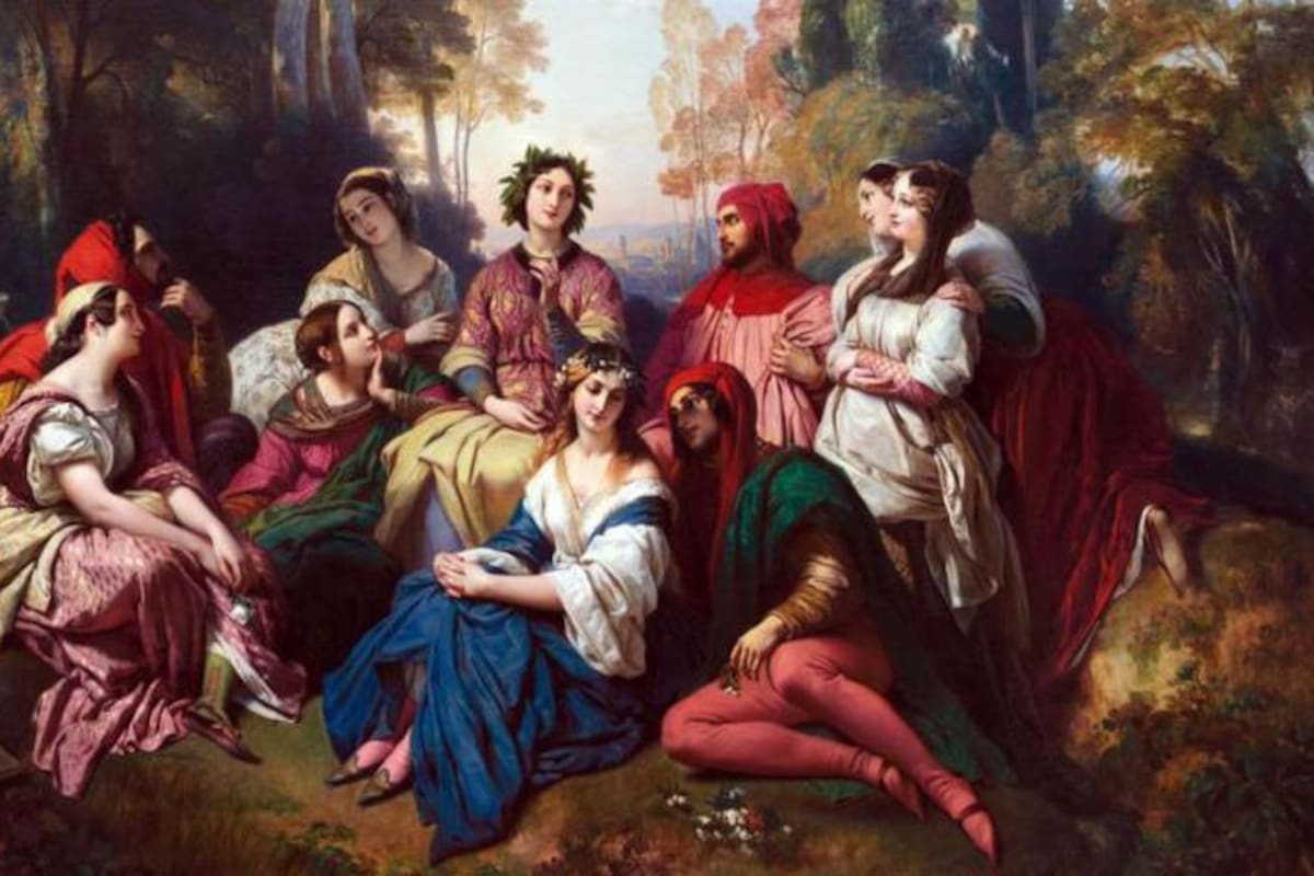 "El Decamerón", imaginado por el artista alemán Franz Xavier Winterhalter en1837.