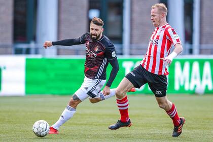 El delantero argentino del Feyenoord Rotterdam Lucas Pratto frente al Sparta Rotterdam Luxumbourg.