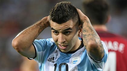 Angelito Correa, con la 10, en la selección