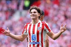 El delantero del Atlético de Madrid no dudó en su respuesta (Foto: @juliaanalvarez)