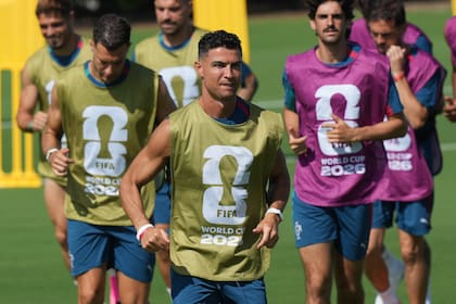 El delantero portugués Cristiano Ronaldo durante un entrenamiento de la selección en el Mundial, el lunes 22 de junio de 2026, en Palm Beach Gardens, Florida