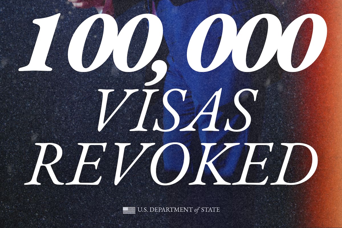 El Departamento de Estado de Estados Unidos anunció un récord de visas revocadas durante 2025
