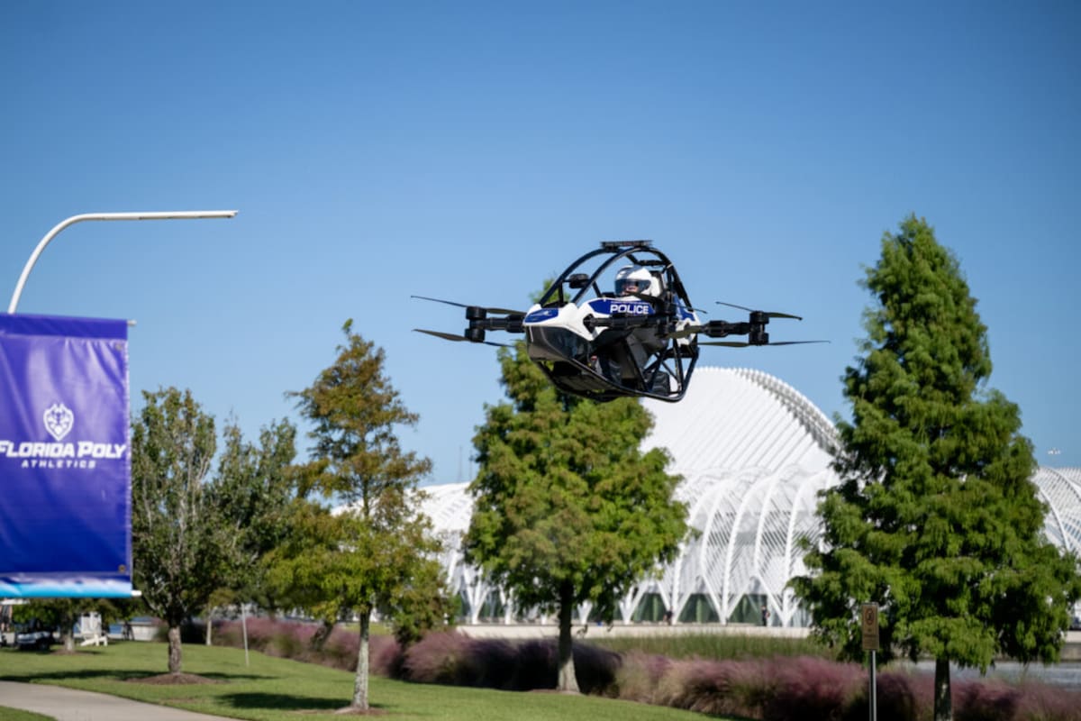 El Departamento de Policía de la Florida Polytechnic University se convirtió en la primera agencia de seguridad de Estados Unidos en incorporar un vehículo eléctrico volador (eVTOL, por sus siglas en inglés)