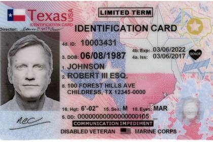 El Departamento de Seguridad Pública de Texas emite tarjetas de identificación que son válidas por hasta seis años