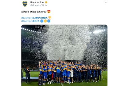 El desafiante tuit de la cuenta oficial de Boca, tras consagrarse campeón ante Patronato