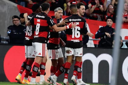 El desahogo de Flamengo tras llegar al empate contra Independiente del Valle (AP Photo/Bruna Prado)