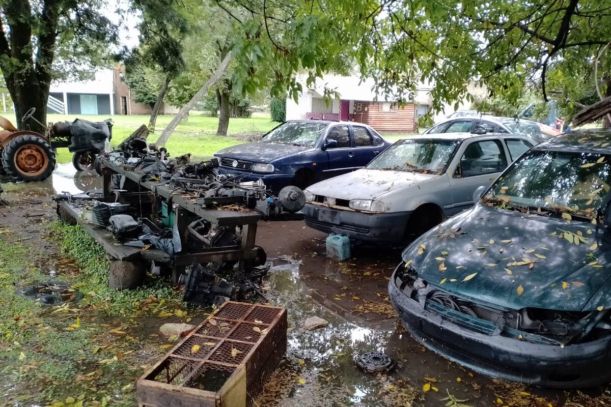 El desarmadero estaba dentro de un camping deportivo