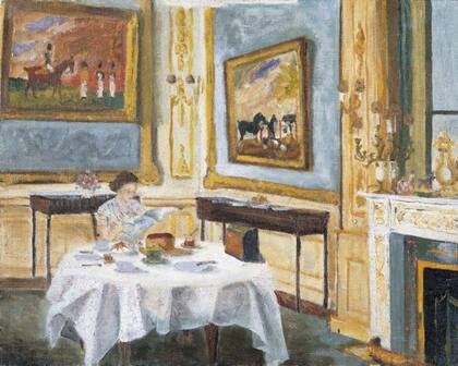 "El desayuno de la reina", obra pintada por Felipe de Edimburgo, en 1965. (Foto:
ROYAL COLLECTION TRUST/ Gentileza Vanity Fair)