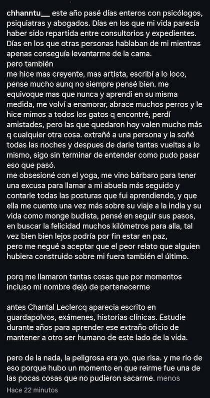 El descargo de Leclercq
