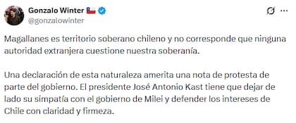 El descargo de Gonzalo Winter