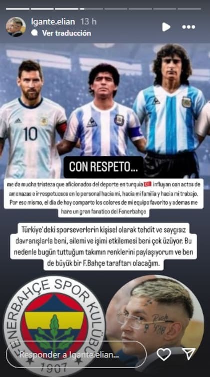 El descargo de L-Gante luego de que le suspendieron su cuenta de Instagram