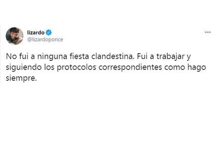 El descargo de Lizardo Ponce sobre los rumores que lo vincularon a una fiesta clandestina