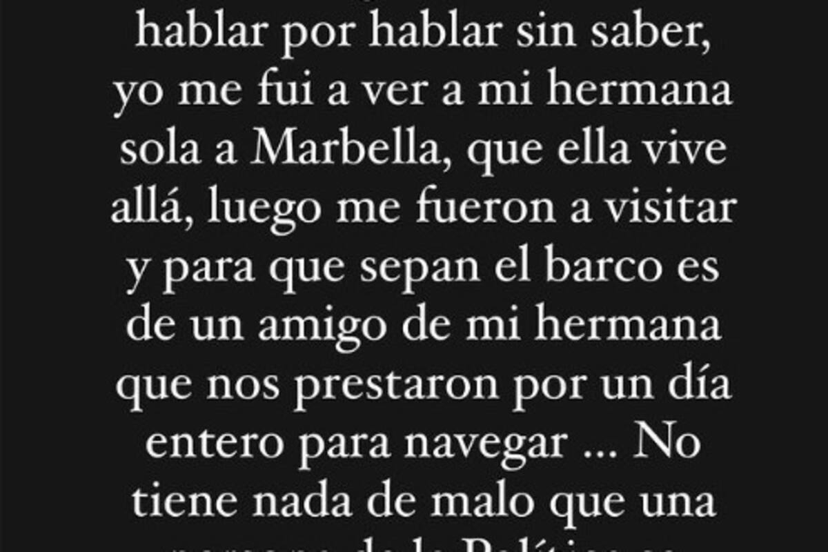 El descargo de Sofía Clerici en su perfil de Instagram