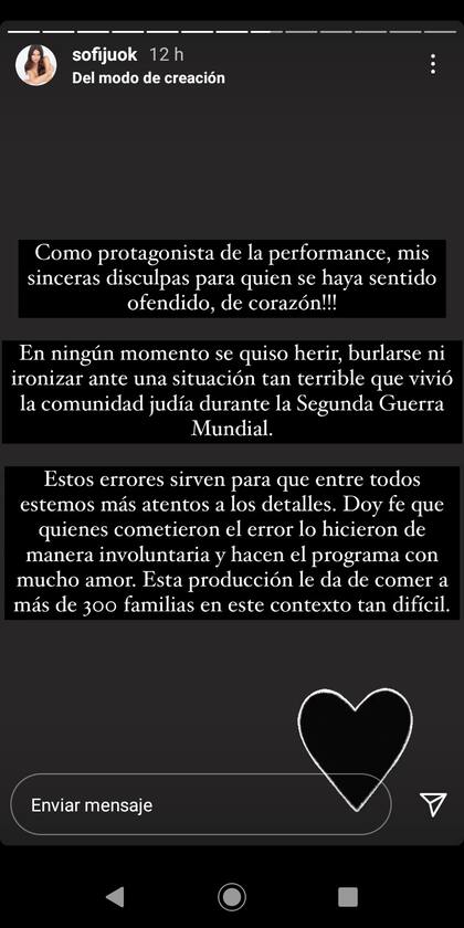 El descargo de Sofía Jujuy Jiménez