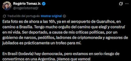 El descargo del periodista en sus redes sociales