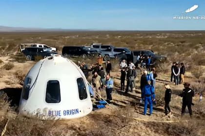 El descenso a la tierra fue en perfecto estado (Captura video Blue Origin)