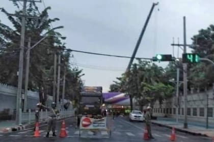 El descomunal operativo por la llegada del avión al palacio