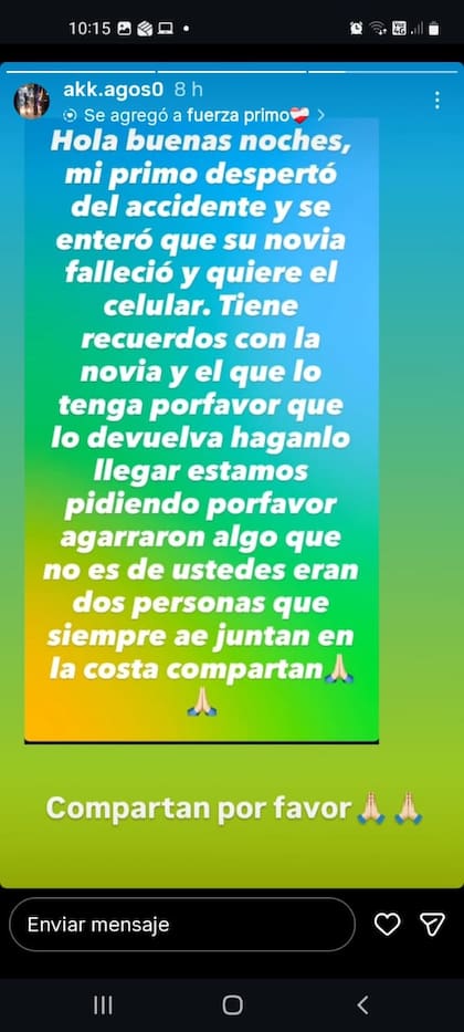 El desesperado pedido de la familia del joven al que le robaron el celular tras ser atropellado