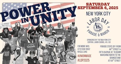 El desfile de Labor Day ocurre cada año en la ciudad de Nueva York (New York City Central Labor Council, AFL-CIO)